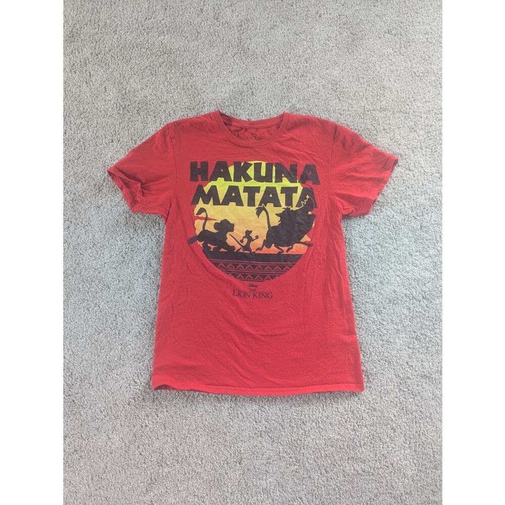 Hakuna Matata Lion King Red Sunset Shirt Tee Womens Small